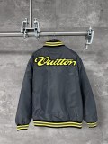 Louis Vuitton 25SS Collaboration with Nigo Patterned Satin Baseball Jacket 250827