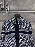 Dior 25FW Vintage Monogram Double-Faced Knit Hooded Zippered Jacket 250827