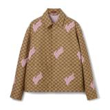 Gucci 25SS New Color-Block Embroidered Snap Button Jacket 250903