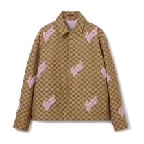 Gucci 25SS New Color-Block Embroidered Snap Button Jacket 250903