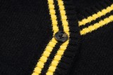 Prada Collegiate Style Cardigan with Appliqué Patches Sweater 250903