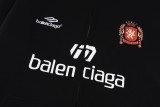 Balenciaga Badge and Letter Embroidered Print Drawstring Jacket 250909