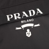 Prada Letter Logo Half-Zip Hooded Anorak Coat 2509017