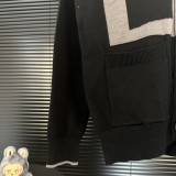 Louis Vuitton New Season Patchwork Letter Logo Jacquard Casual Zip Cardigan Sweater 2509017