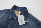 Balenciaga Qixi Festival Limited Edition Pink Heart Oversized Denim Jacket 2509017