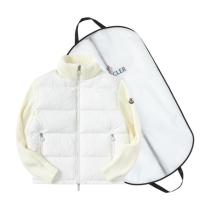 Moncler New FW Stand Collar Knit Panel Down Jacket 2509023