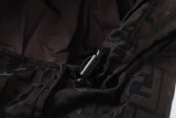 Fendi All-Over Tonal FF Jacquard Hooded Down Jacket with Logo Tape 2509023