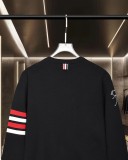 Thom Browne Classic Stick Figure Embroidery Color-Block 4-Bar Stripe Wool Sweater 2509023