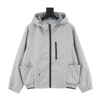 Dior All-Over Print Washed Jacquard Zip Windbreaker Coat 251015