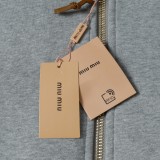 Miu Miu Letter Appliqué Air Layer Zip Jacket 251015