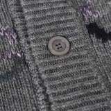 Gucci Double G Gradient All-Over Print Knit Cardigan Sweater 251015