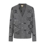 Gucci Double G Gradient All-Over Print Knit Cardigan Sweater 251015