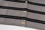 Miu Miu Small Embroidered Logo Striped Knit Jacket 251015