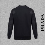 Prada Pocket Triangle Logo Patch Crewneck Sweatshirt 251023