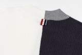 Thom Browne Split 4-Bar Stripe Knit Cardigan Coat 251023