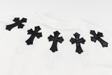 Chrome Hearts Leather Patch Cross Embroidery Crewneck Sweatshirt 251023