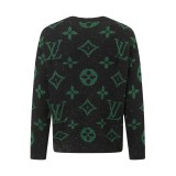 Louis Vuitton Jacquard Hooded Sweater with Drawstring Logo 251023