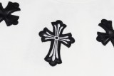 Chrome Hearts Leather Patch Cross Embroidery Crewneck Sweatshirt 251023