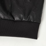 Louis Vuitton 25SS New Embossed Monogram Leather Panel Hybrid Jacket 251029