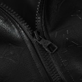 Louis Vuitton 25SS New Embossed Monogram Leather Panel Hybrid Jacket 251029