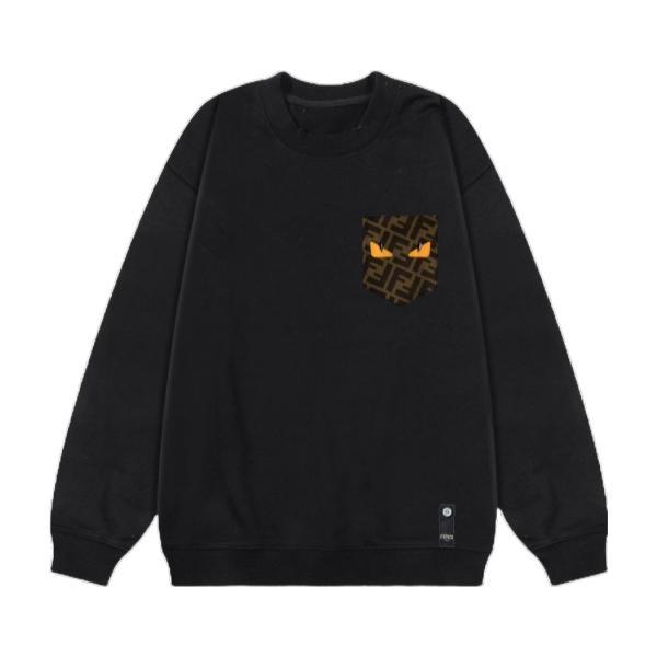 Fendi 2025 FW New Crewneck Sweatshirt Black 251106