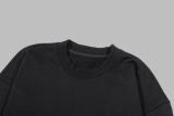 Louis Vuitton 2025 FW New Printed Letter Crewneck Sweatshirt Black 251106