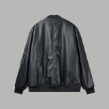 Balenciaga BLCG 25FW Lamborghini Co-branded Embroidery Varsity Leather Jacket 251106