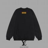 Louis Vuitton 2025 FW New Printed Letter Crewneck Sweatshirt Black 251106