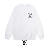 Louis Vuitton 2025 FW New Printed Letter Crewneck Sweatshirt White 251106