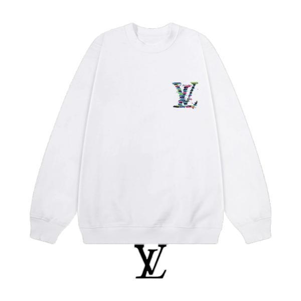 Louis Vuitton 2025 FW New Printed Letter Crewneck Sweatshirt White 251106