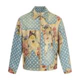 Louis Vuitton Vintage Rose Patchwork Denim Cotton Jacket