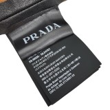 Prada 25 Spring/Summer Distressed Hooded Raglan Leather Jacket