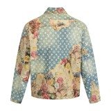 Louis Vuitton Vintage Rose Patchwork Denim Cotton Jacket