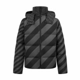 Fendi All-Over FF Print Reversible Down Jacket (Gray) 251119