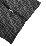 Fendi All-Over FF Print Reversible Down Jacket (Gray) 251119