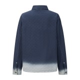 Gucci Tonal Jacquard Gradient Denim Jacket 251119