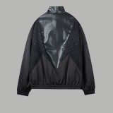 Louis Vuitton 25FW Monogram Flower Suede Panel Leather Bomber Jacket 251119