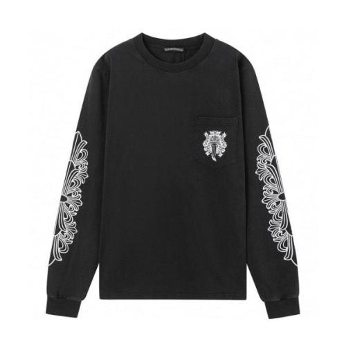 Chrome Hearts Crewneck Washed Print Long-Sleeve T-Shirt 251119
