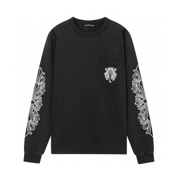 Chrome Hearts Crewneck Washed Print Long-Sleeve T-Shirt 251119