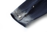 Gucci Tonal Jacquard Gradient Denim Jacket 251119