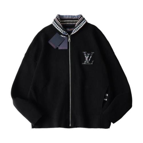 Louis Vuitton 2025 New Check Collar Appliqué Knit Jacket 251119