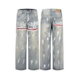 Balenciaga Exclusive Custom Graffiti Hand-Painted Heavy Washed Jeans 251119