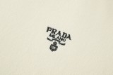 Prada Logo Embroidery Crewneck Sweater (Off-White) 251119