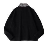 Louis Vuitton 2025 New Check Collar Appliqué Knit Jacket 251119