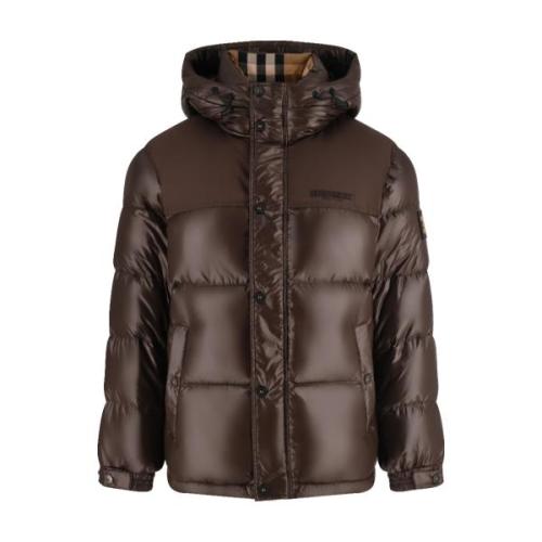Burberry Chest Embroidery Puffer Jacket (Brown) 251204