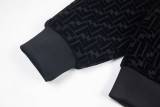 Fendi Logo Flocking Print Hooded Jacket