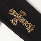 Chanel Appliqué Leopard Print Label Knit Cardigan Sweater