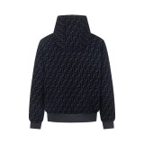 Fendi Logo Flocking Print Hooded Jacket