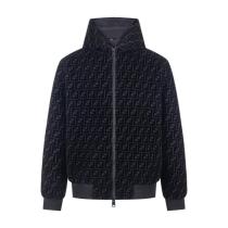 Fendi Logo Flocking Print Hooded Jacket
