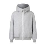 Canada Goose Wool Blend Hooded Coat (Light Gray)